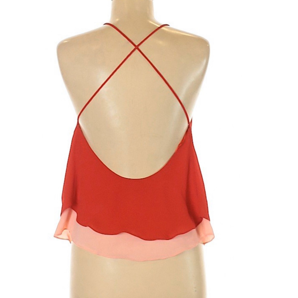 Trafaluc by Zara Red backless blouse xs
